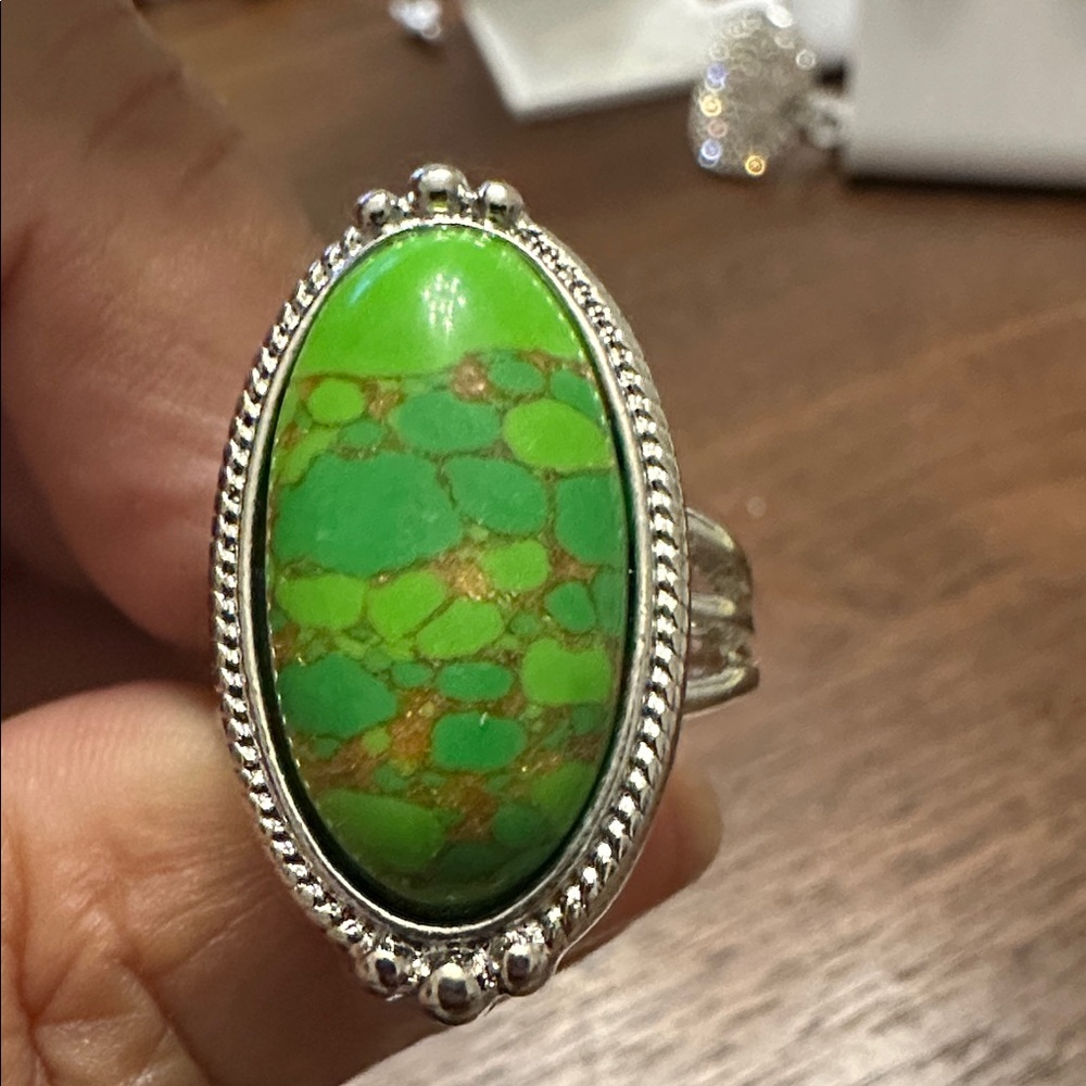 🧡 Green Copper Turquoise Ring 🧡